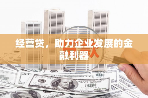 丰原经营贷，助力企业发展的金融利器