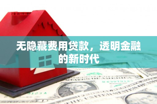 丰原无隐藏费用贷款，透明金融的新时代