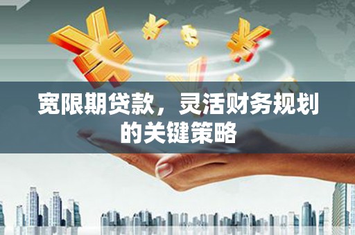 丰原宽限期贷款，灵活财务规划的关键策略