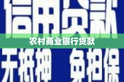丰原农村商业银行贷款