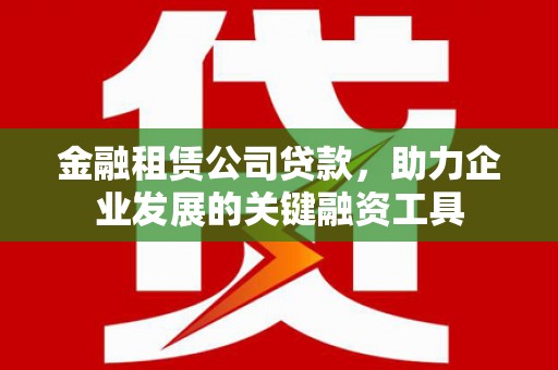丰原金融租赁公司贷款，助力企业发展的关键融资工具