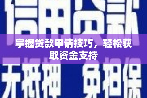 丰原掌握贷款申请技巧，轻松获取资金支持