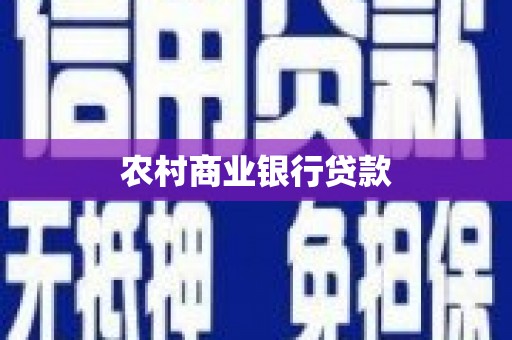 丰原农村商业银行贷款
