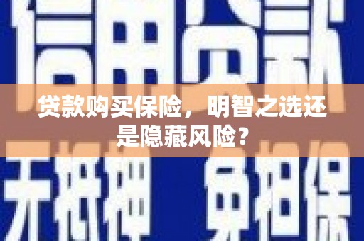 丰原贷款购买保险，明智之选还是隐藏风险？