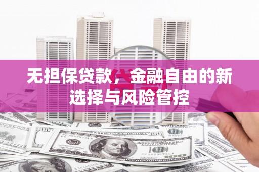 丰原无担保贷款，金融自由的新选择与风险管控