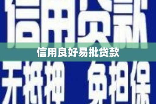 丰原信用良好易批贷款