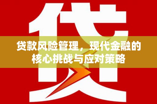 丰原贷款风险管理，现代金融的核心挑战与应对策略