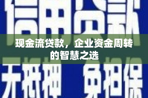 丰原现金流贷款，企业资金周转的智慧之选