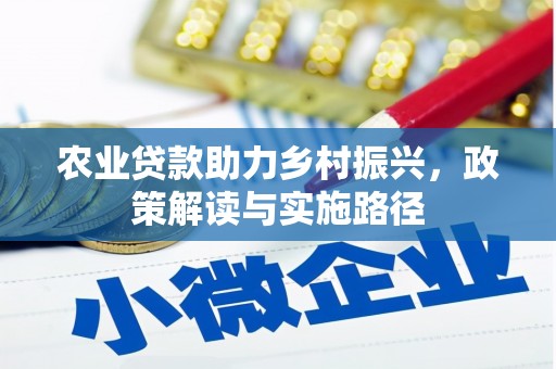丰原农业贷款助力乡村振兴，政策解读与实施路径
