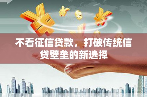丰原不看征信贷款，打破传统信贷壁垒的新选择