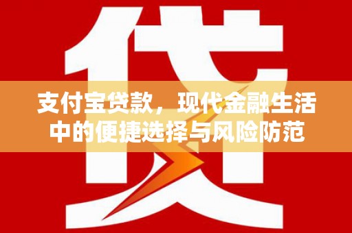 丰原支付宝贷款，现代金融生活中的便捷选择与风险防范