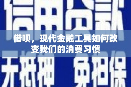 丰原借呗，现代金融工具如何改变我们的消费习惯