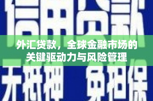 丰原外汇贷款，全球金融市场的关键驱动力与风险管理