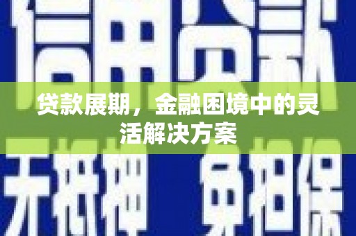 丰原贷款展期，金融困境中的灵活解决方案