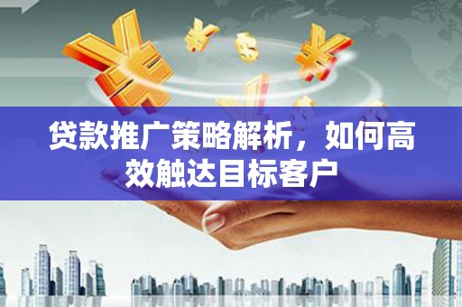 丰原贷款推广策略解析，如何高效触达目标客户