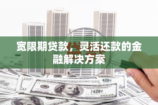 丰原宽限期贷款，灵活还款的金融解决方案