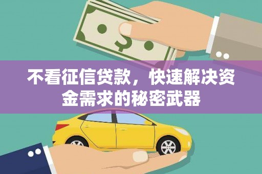 丰原不看征信贷款，快速解决资金需求的秘密武器