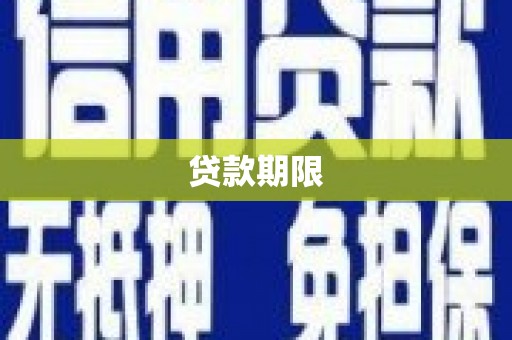 丰原贷款期限