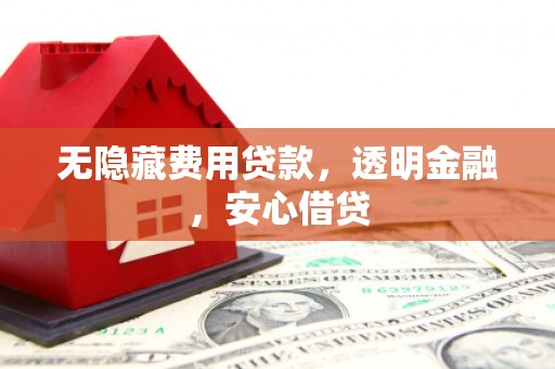 丰原无隐藏费用贷款，透明金融，安心借贷