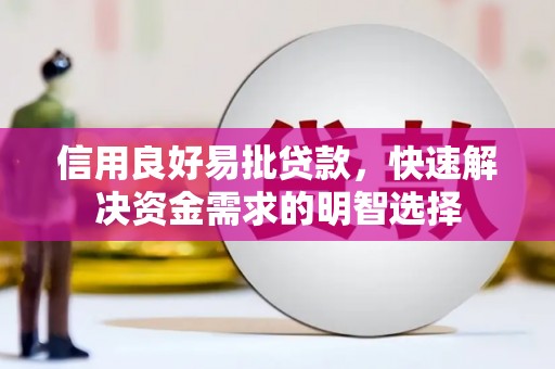 丰原信用良好易批贷款，快速解决资金需求的明智选择