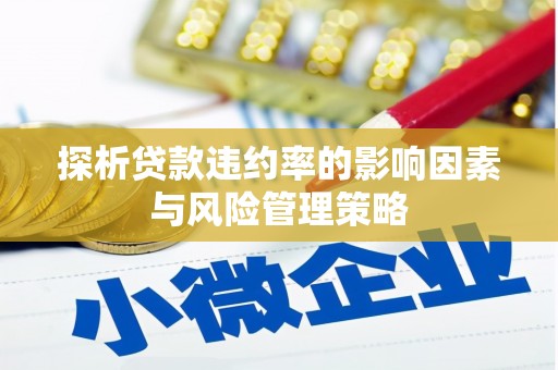 丰原探析贷款违约率的影响因素与风险管理策略
