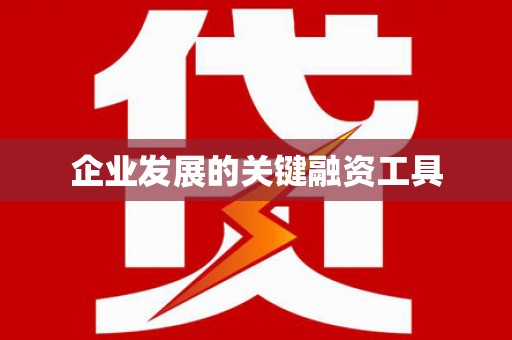 丰原企业发展的关键融资工具