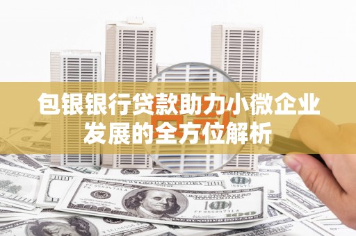 丰原包银银行贷款助力小微企业发展的全方位解析