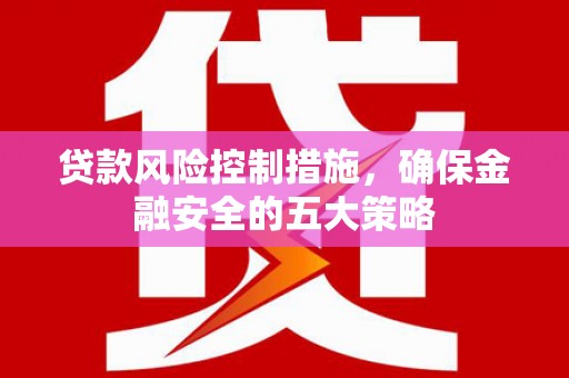 丰原贷款风险控制措施，确保金融安全的五大策略