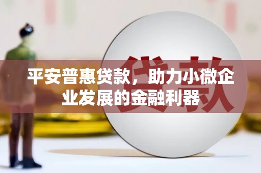 丰原平安普惠贷款，助力小微企业发展的金融利器