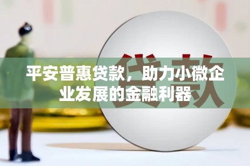 丰原平安普惠贷款，助力小微企业发展的金融利器