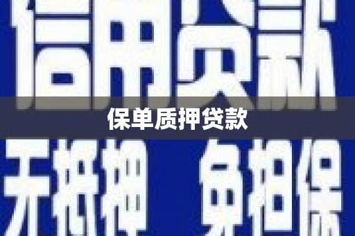 丰原保单质押贷款