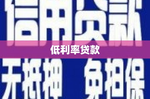 丰原低利率贷款