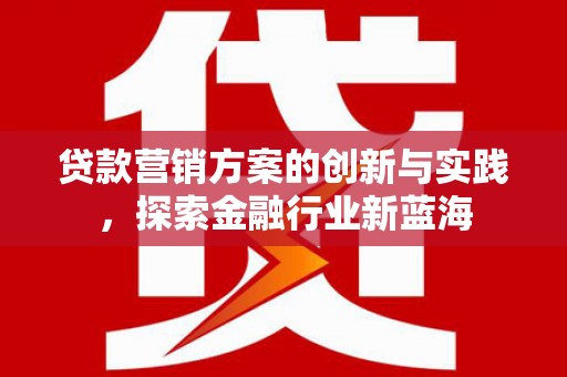 丰原贷款营销方案的创新与实践，探索金融行业新蓝海