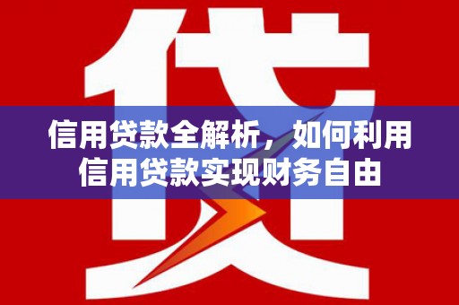 丰原信用贷款全解析，如何利用信用贷款实现财务自由