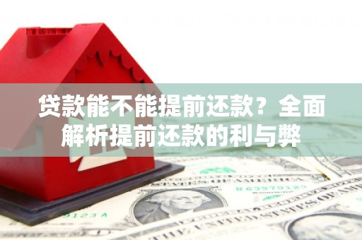 丰原贷款能不能提前还款？全面解析提前还款的利与弊